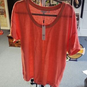 Chico's Vibrant Orange Short Sleeve Top
